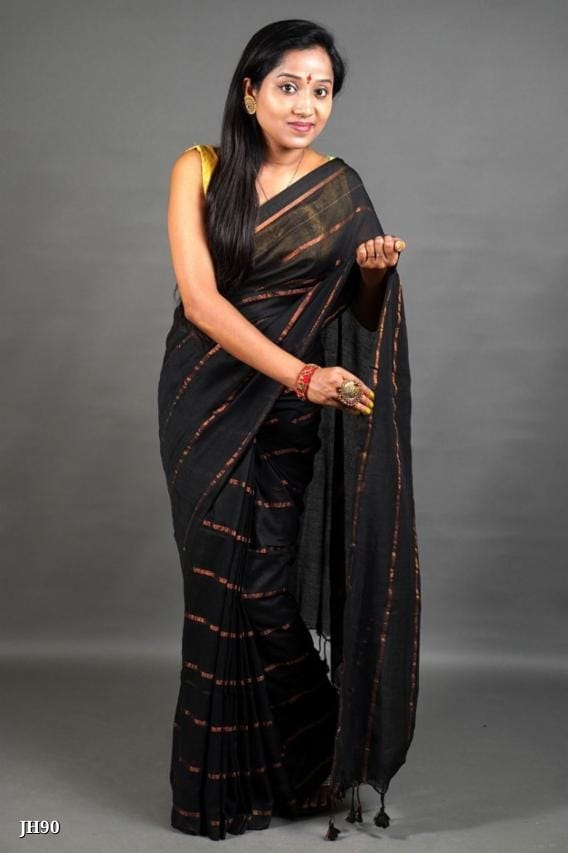 Joyguru Cotton Khadi Handloom Saree with Blouse - Elegant & Durable