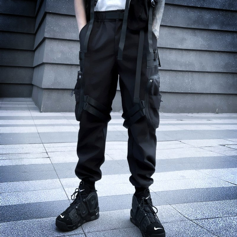 Loose Multi Pocket Paratrooper Pants Functional Style