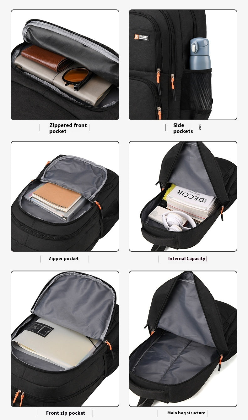 Backpack Men's Large Capacity Outdoor Casual Computer Business Schoolbag Junior High School Students