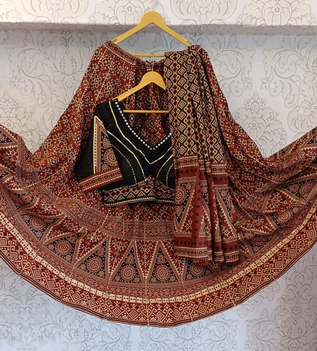 Navratri  Collection – Pure Cotton Lehenga with Gota Patti Lace