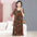 Middle-aged And Elderly Women's Cotton Silk Printing Maxi Dress