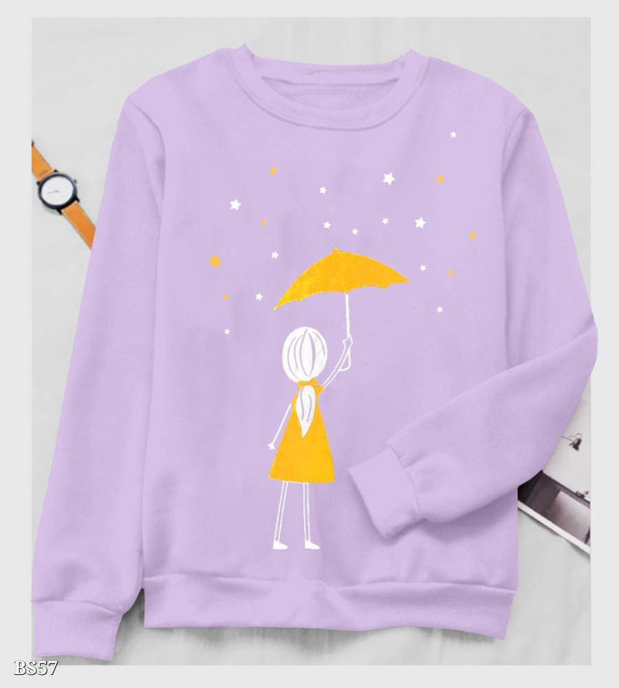 Stylish Glamorous Women’s Tees | Printed Cotton Blend Long Sleeve Tops