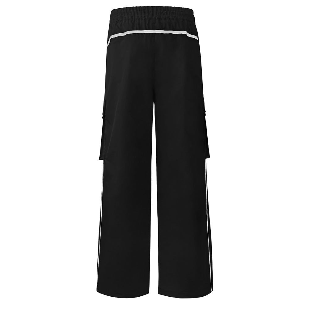 Men's Straight-leg Pants Pleated Casual Trousers