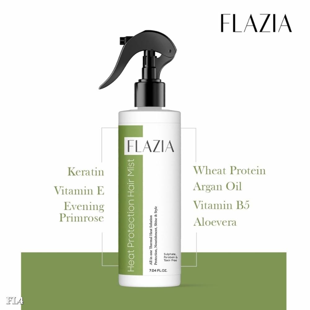 Flazia Heat Protectant Hair Mist | Ultimate Hair Styling Spray for Men and Women | 200ml