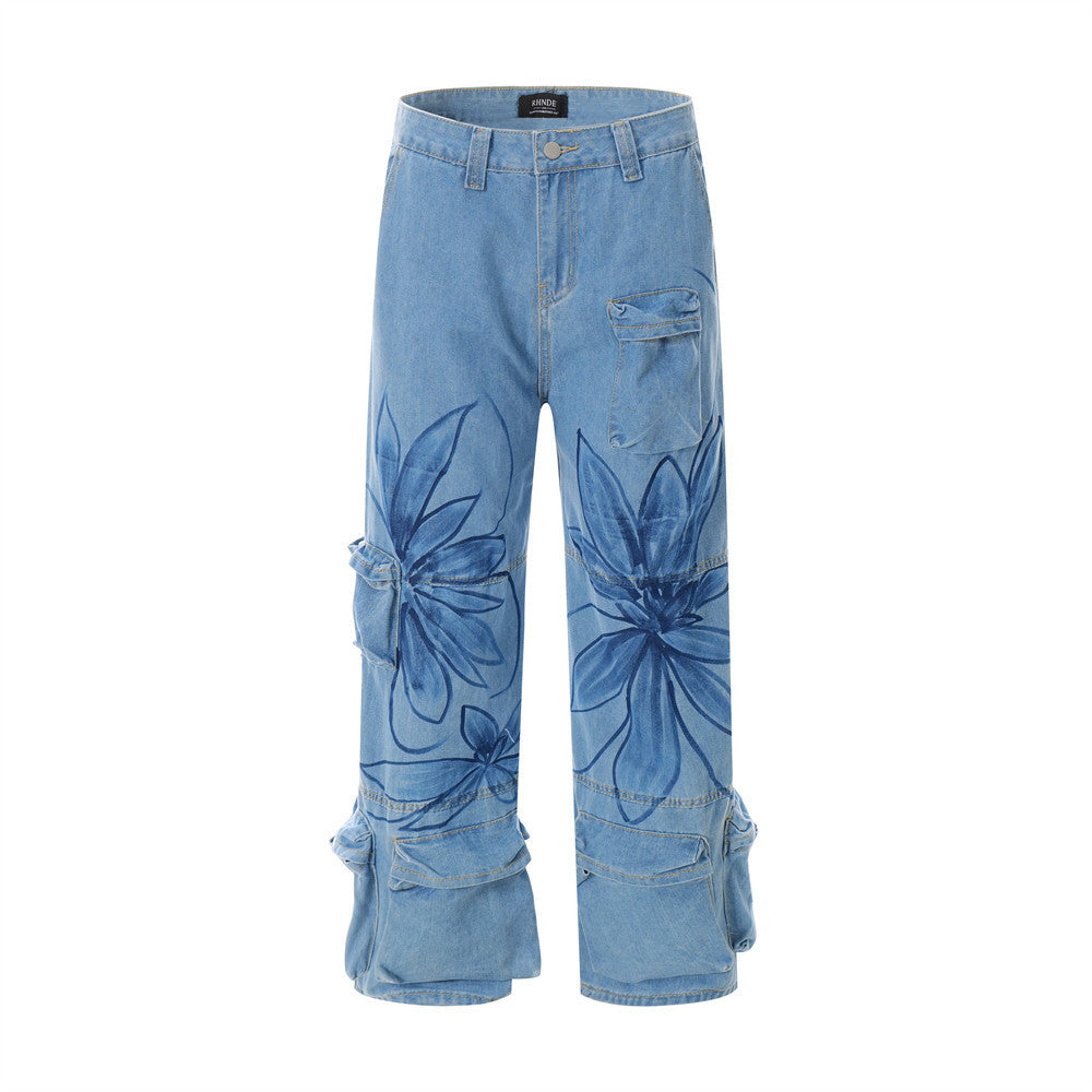 Loose Wide-leg Jeans Popular Street