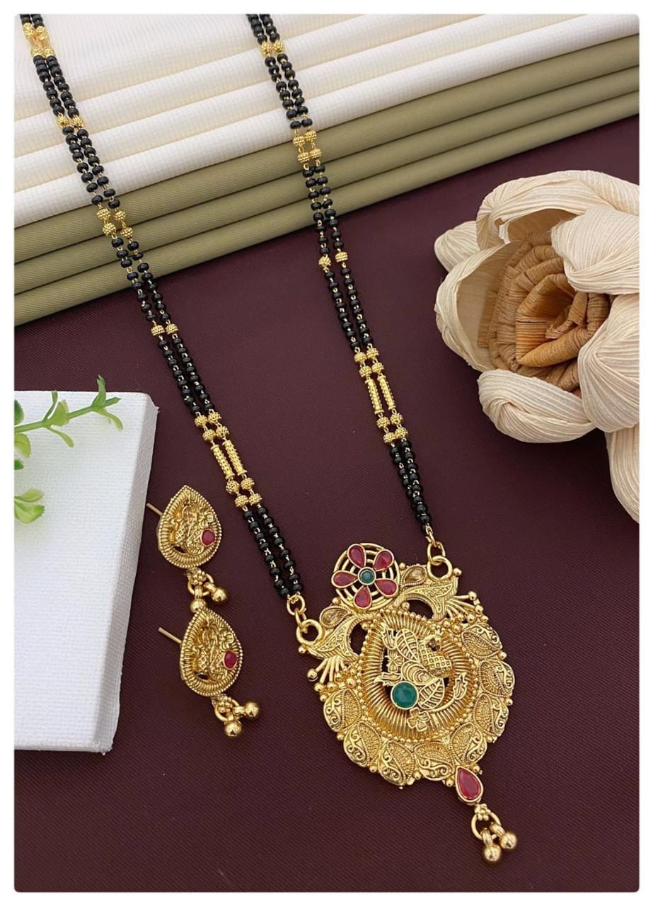 Elegant Traditional Mangalsutra - Symbol of Love, Commitment, and Protection (GOLD) - swiftshopr.com