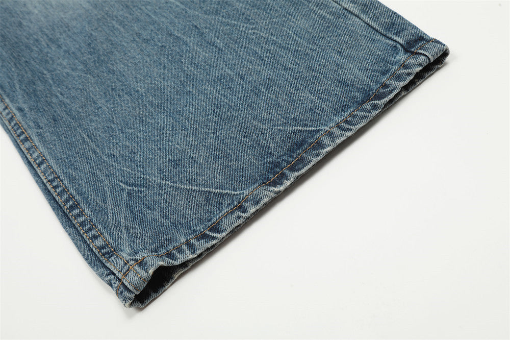 Washed And Frayed Jeans Men's Street Tide Brand