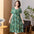 Middle-aged And Elderly Women's Cotton Silk Printing Maxi Dress