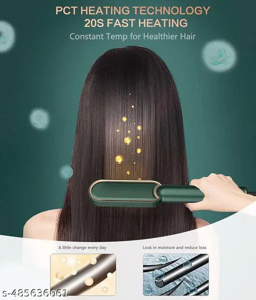 Hair Straightener I Minimized Heat Damage with SilkPro Care I Ceramic Coated Plates I Hair Straightener Brush