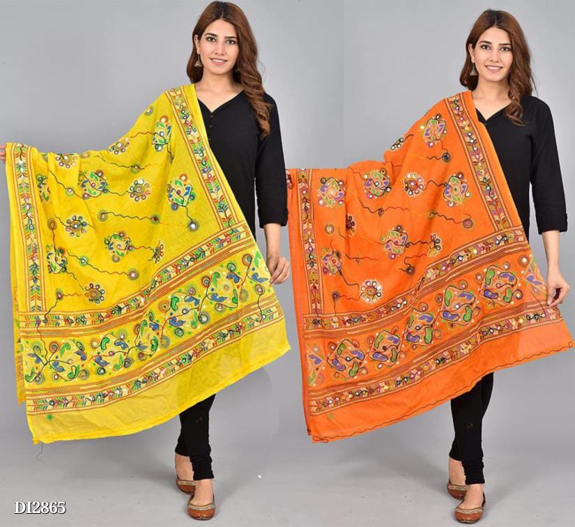 Cotton Dupatta Pack of 2 for Women | 2.25 Meter Length | Soft and Breathable