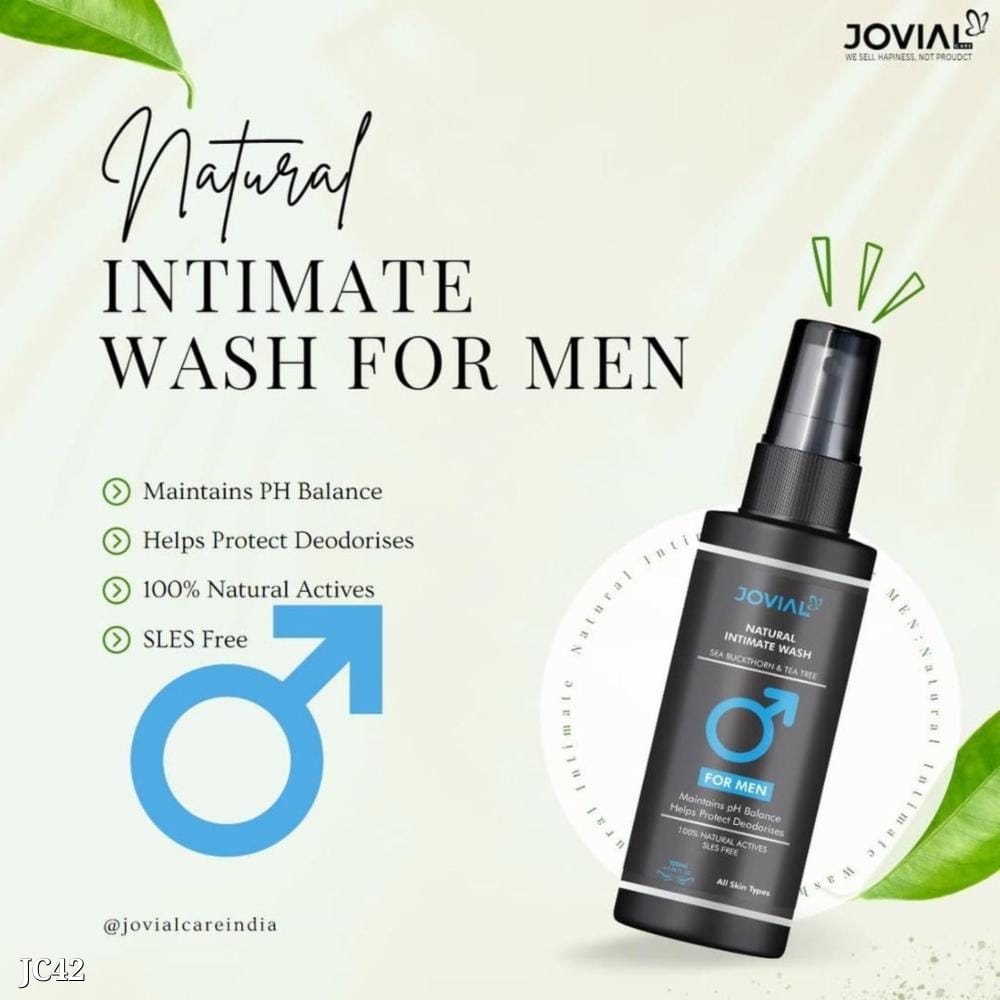 Natural Intimate Wash for Men | 100ml | SLS and SLES Free | Gentle Cleanser for Sensitive Areas | pH Balanced Formula