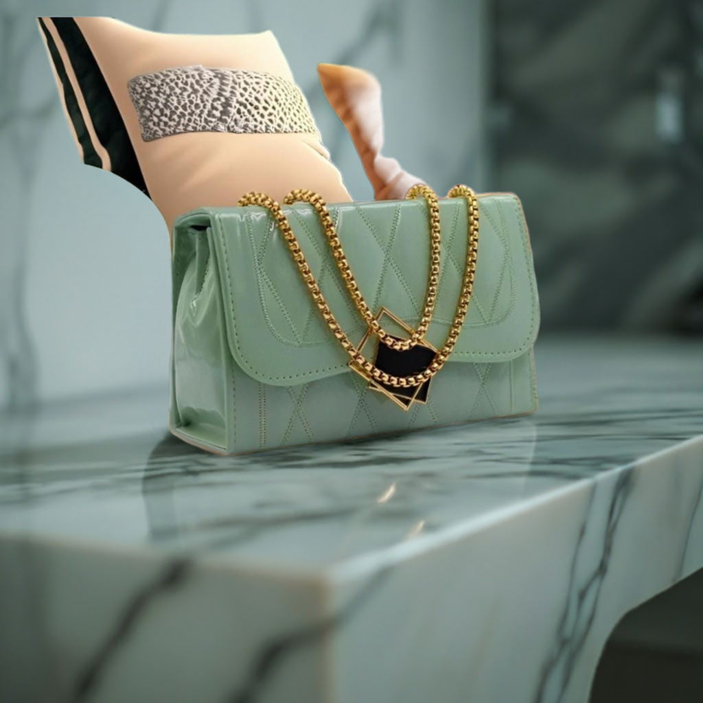 Lai Bhaari  Green  Cross-body Shoulder Sling Bag | Stylish Clutch Purse with Adjustable Chain Strap