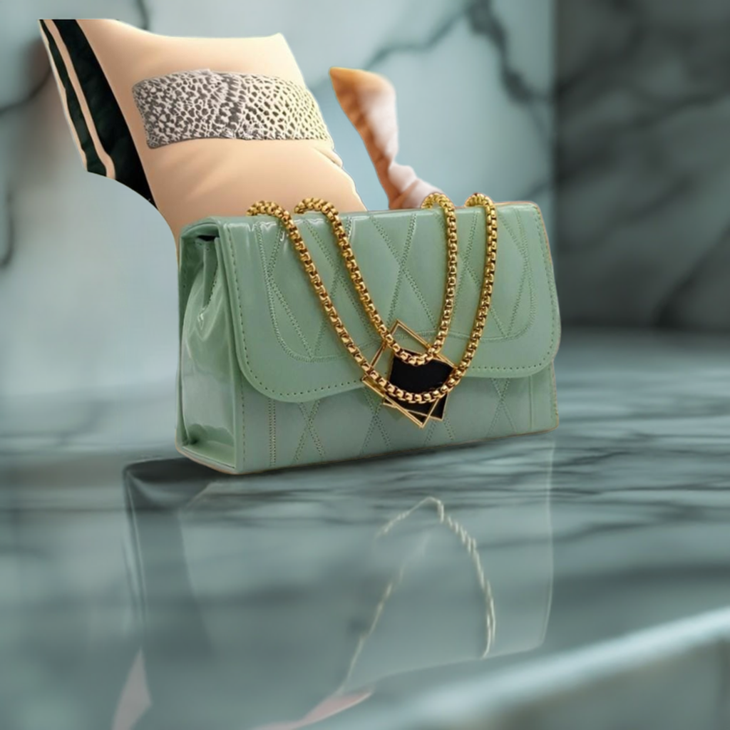 Lai Bhaari  Green  Cross-body Shoulder Sling Bag | Stylish Clutch Purse with Adjustable Chain Strap