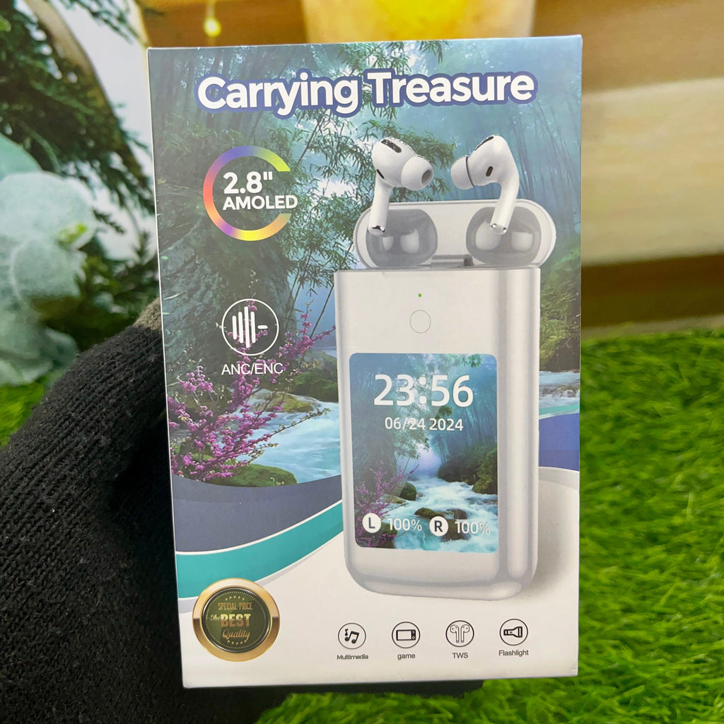 Carrying Treasure ANC/ENC Earbuds + 10000mAh Powerbank with LED Display