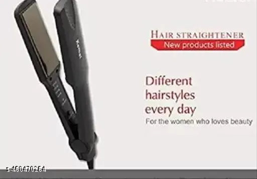 km-329 Temperature Control 329 Hair Straightener (Black) Hair Straightener (Black 1) @1