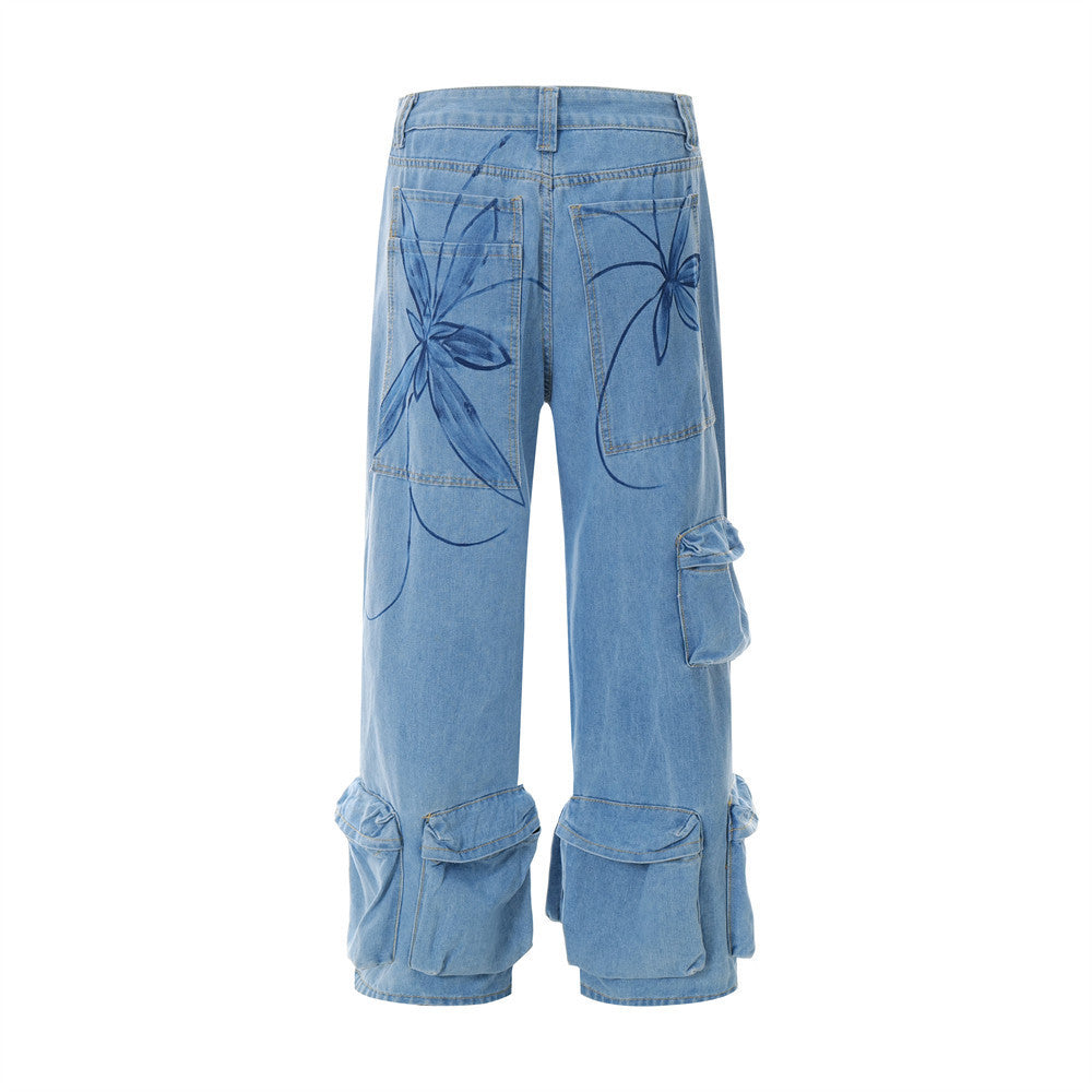Loose Wide-leg Jeans Popular Street