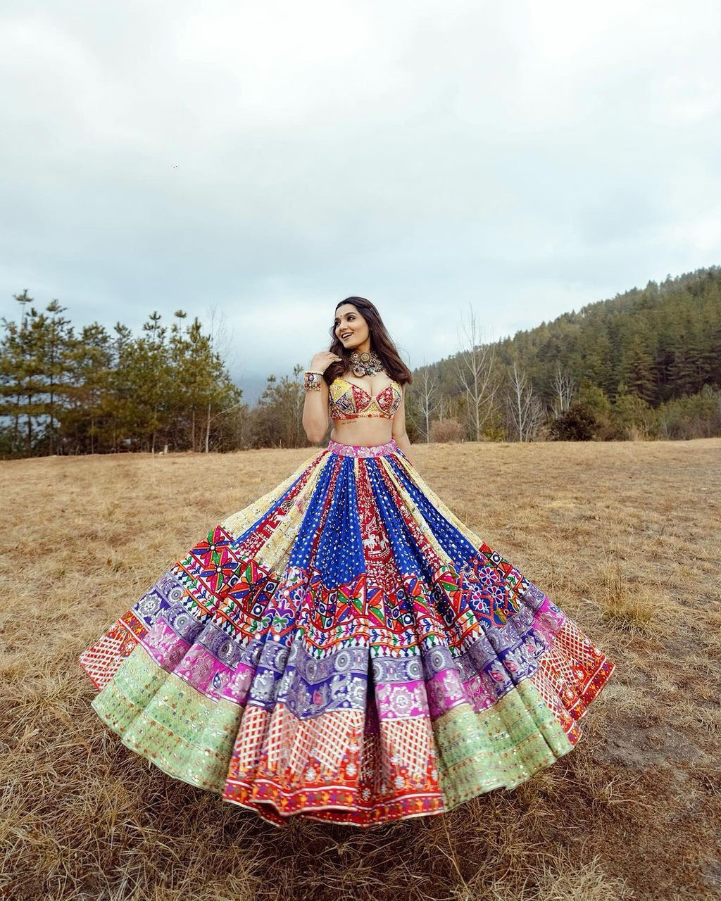 Navratri Special er Printed Lehenga Choli with Real  Work - ALC 95