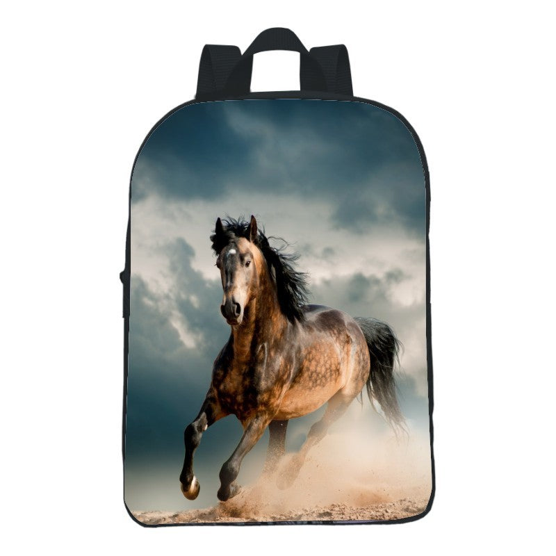 12-inch Digital Printing Animal Horse Backpack