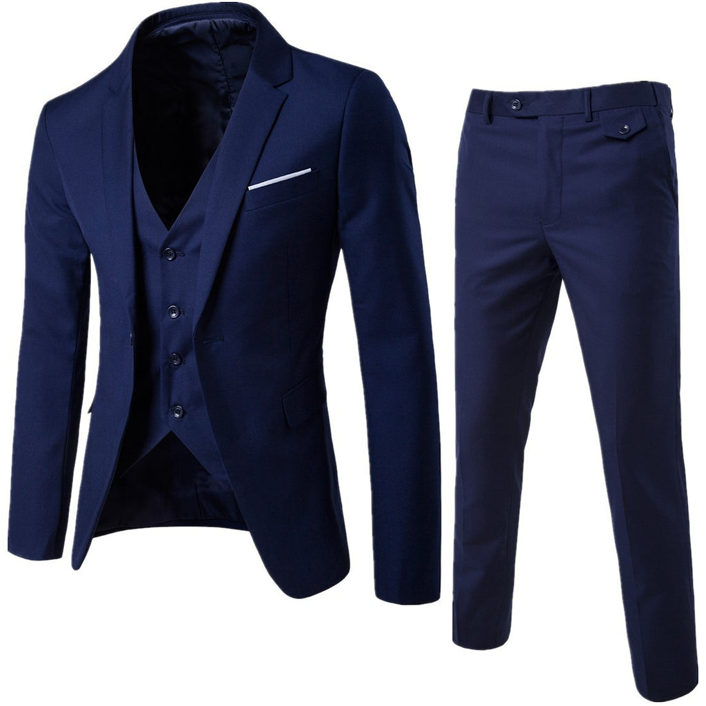 Suit Set Three-piece Set Slim-fit Korean Formal Wear