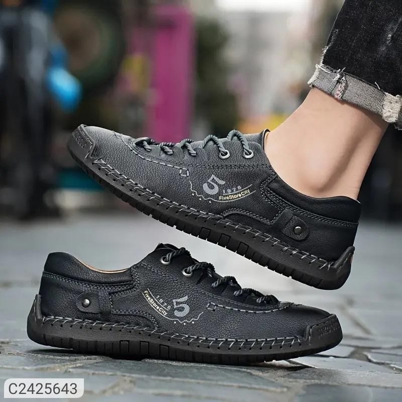 Men's Casual Leather Black Shoes