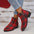 Women's New Houndstooth Pointed Casual Fashion Woolen Shoes