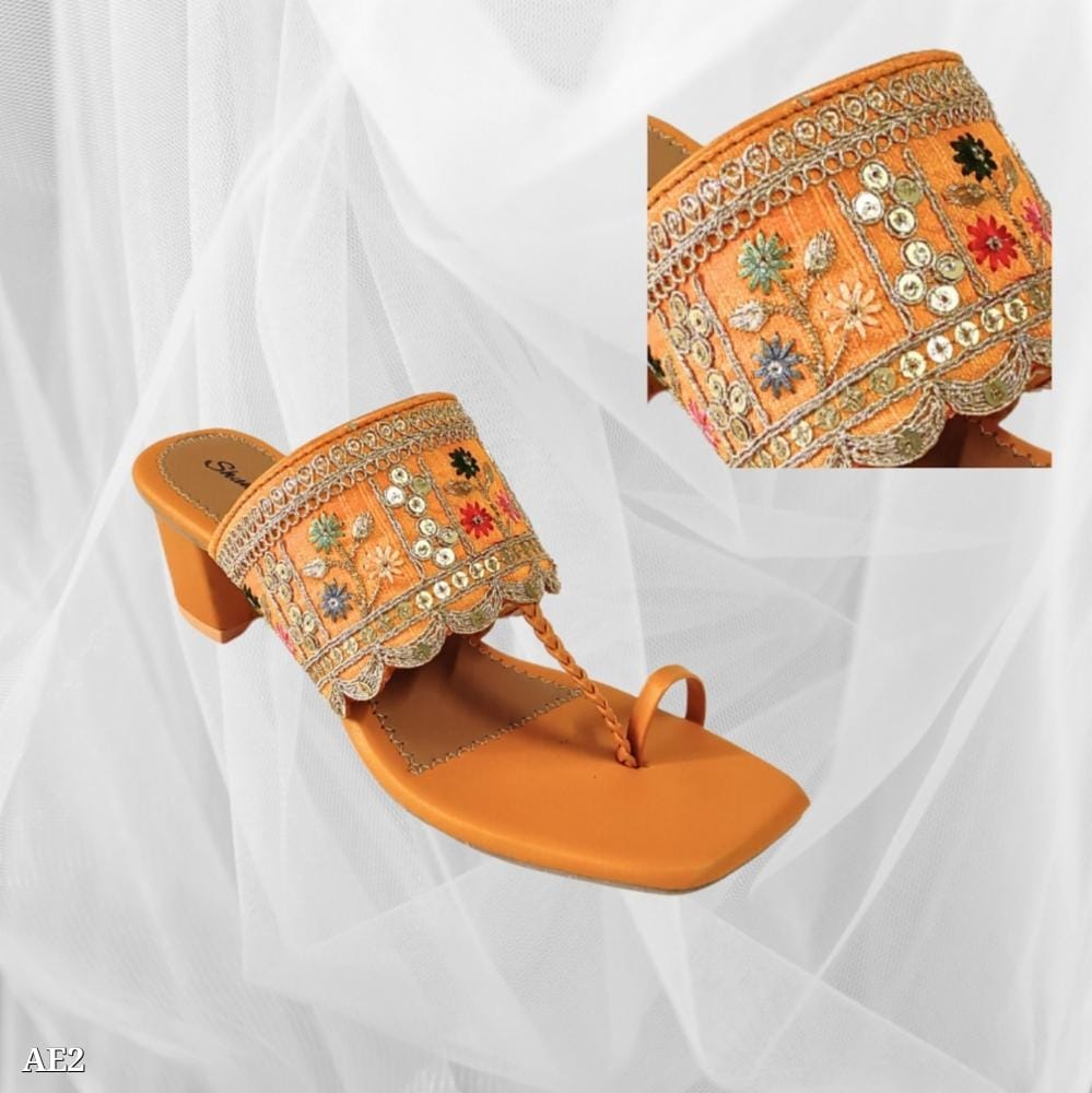 Shunya Women’s Yellow Lace Ethnic Sandal | Elegant and Comfortable Footwear