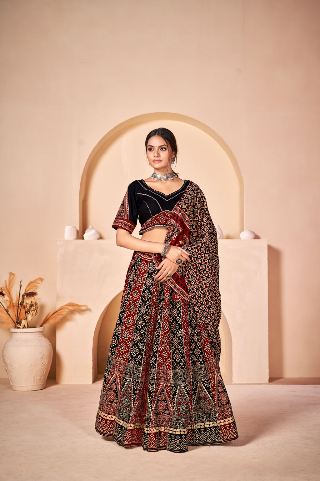 Navratri  Collection – Pure Cotton Lehenga with Gota Patti Lace