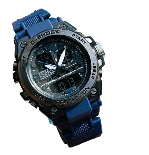 G Shock Stylish Analog-Digital Watch WR Blue for Men