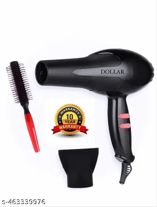 1800 Watts Hair Dryer With Heat & Cool Setting And Detachable Nozzle Hair Dryer,Baal Sukhna Vala Machine,With assorted Red and Black..