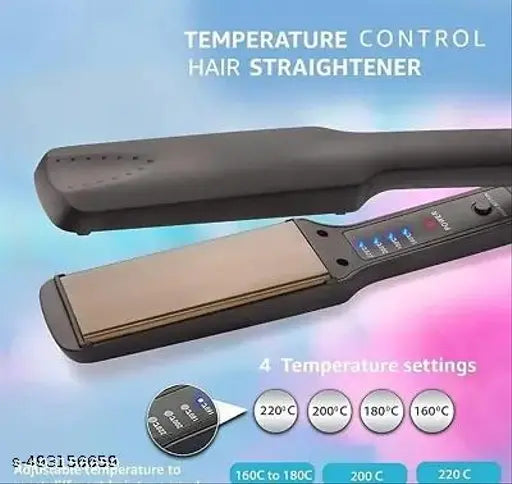 Temperature Control Hair Straightener Smooth Hair Straightener for Women with Ceramic Coated Plates, Quick Heatup & Travel Friendly / 30Sec Heat Time And Long Cord