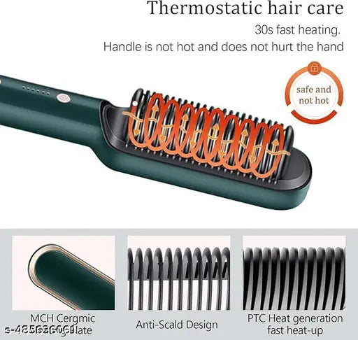 Hair Straightener I Minimized Heat Damage with SilkPro Care I Ceramic Coated Plates I Hair Straightener Brush