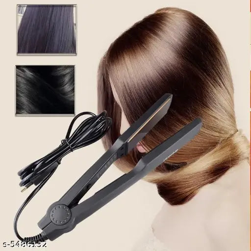 Nirvani KM-329 Ceramic Coated Plates Professional hair Straightener with Temperature control setting for Men and Women