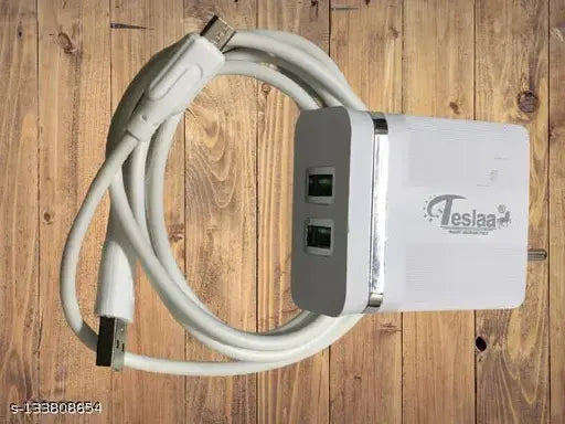 TESLAA SMART DUAL USB CHARGER 2.8A WITH DATA CABILEP Mobile Chargers