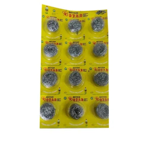 V-CLEAN Drypal Stainless Steel Scrubbers (Small, Pack of 12) - Mahalaxmi Enterprises (3 set Of pack)