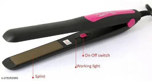 Wide Plate hair straightener With Adjustable temperature KM-328-28 (Multicolor)