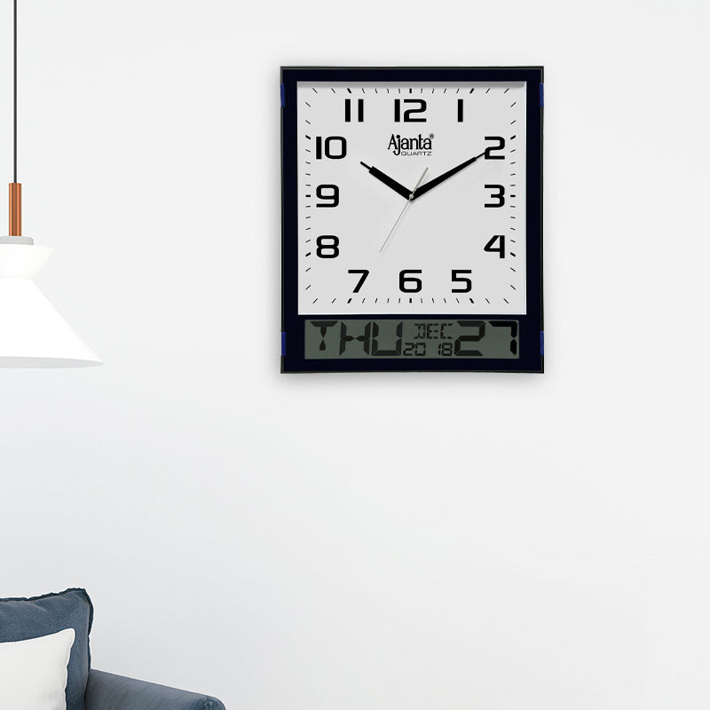 Calendar Analog Wall Clock– 2817-T Blue ajanta