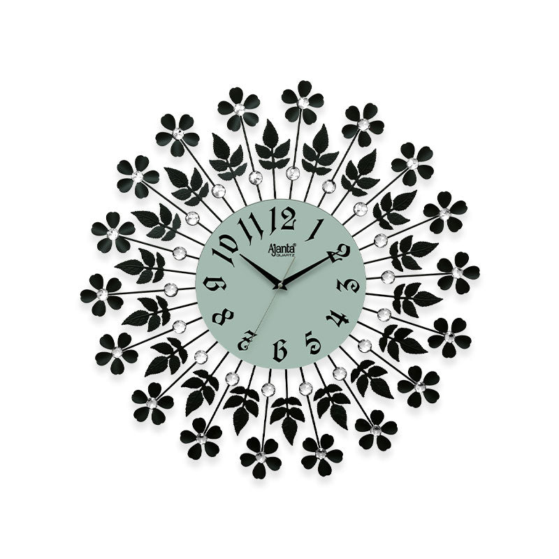 Ajanta Decorative Diamond Wall Clock – D.S. 177 – Black